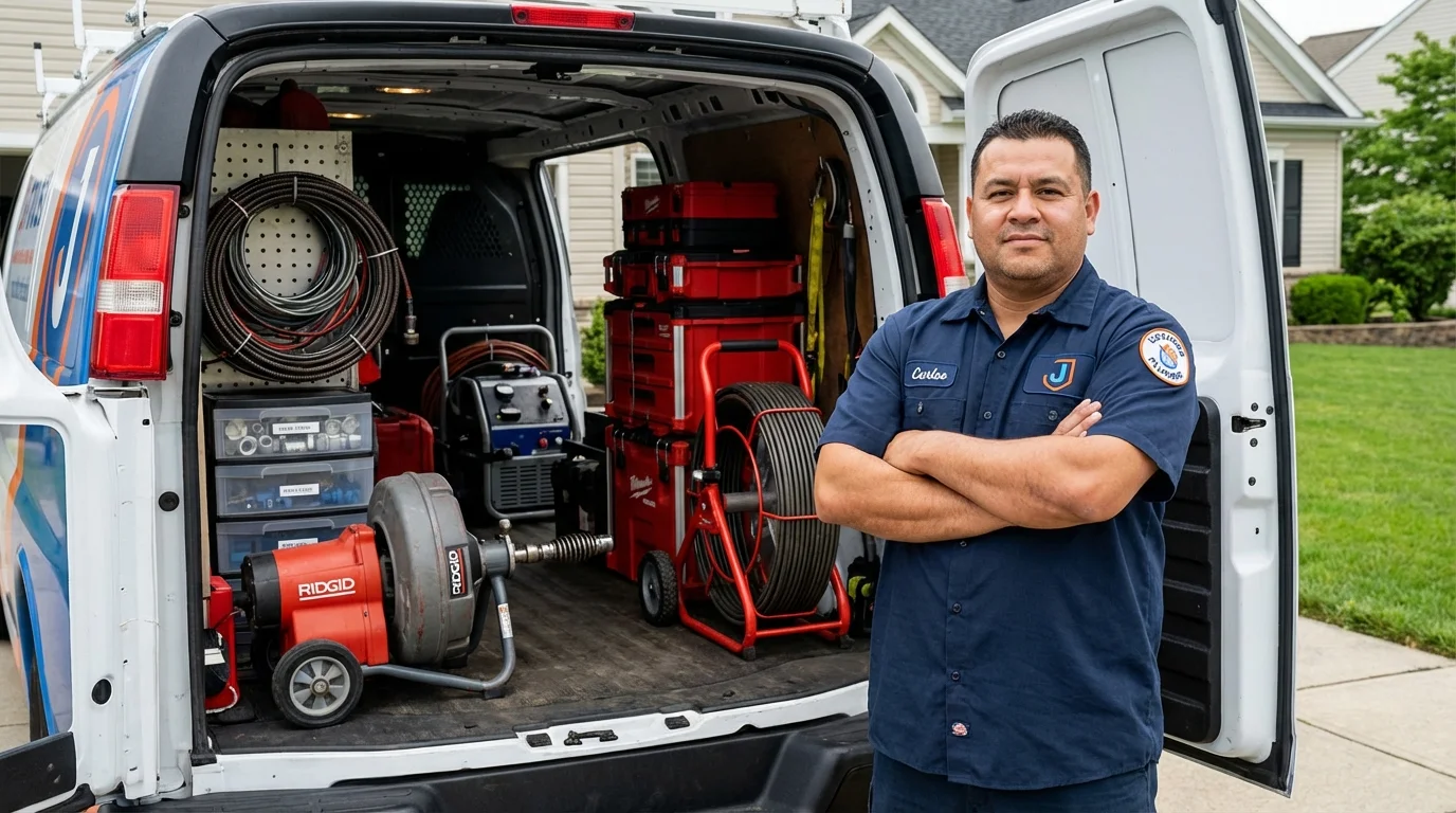 Professional drain cleaning equipment and Johns Plumbing LLC plumber in Sun City
