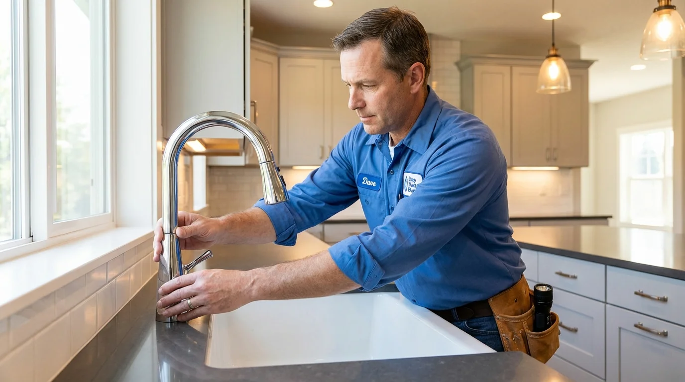 Kitchen faucet installation by Johns Plumbing LLC in Sun City