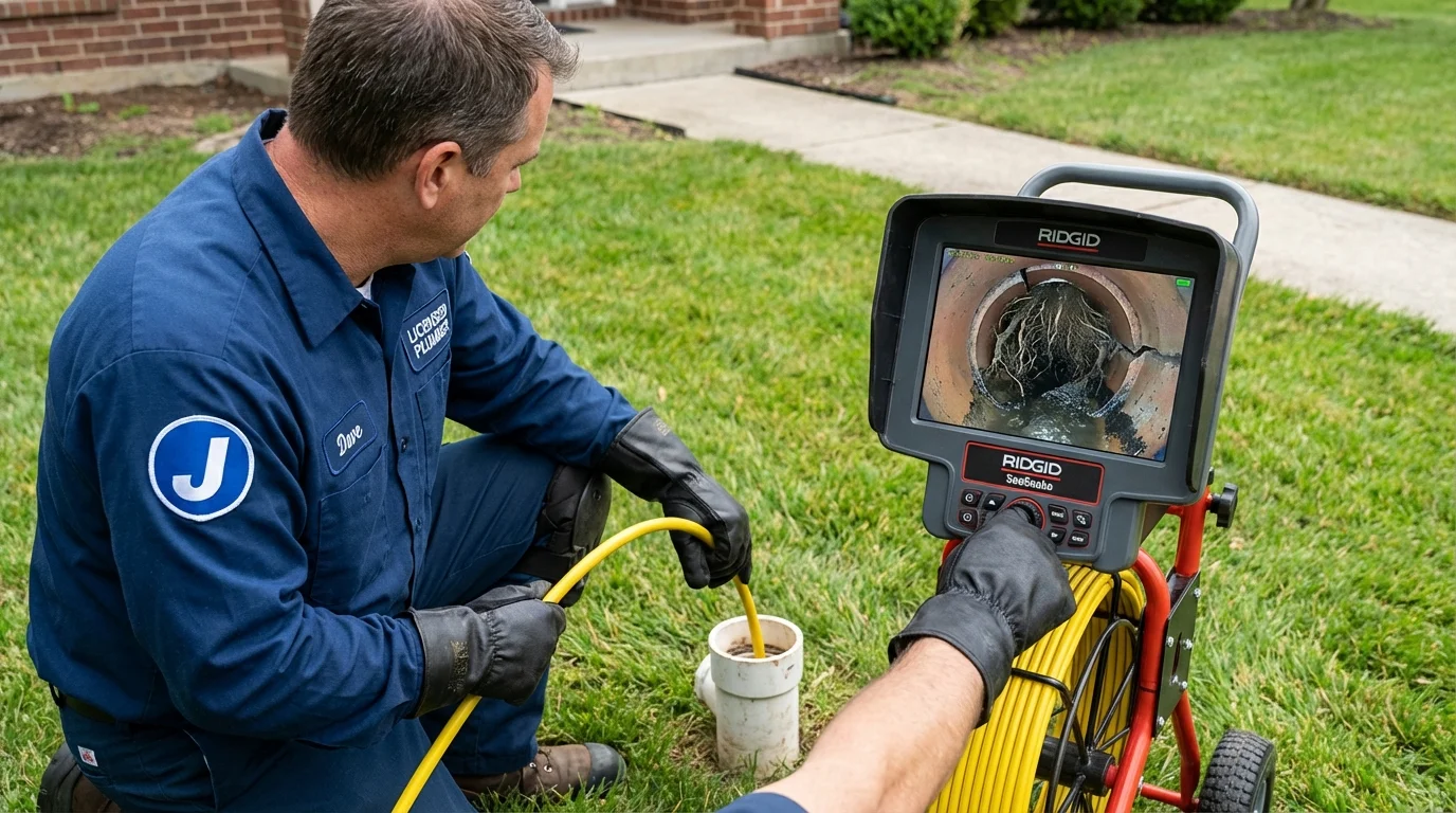 Sewer camera inspection being performed by Johns Plumbing LLC in Sun City